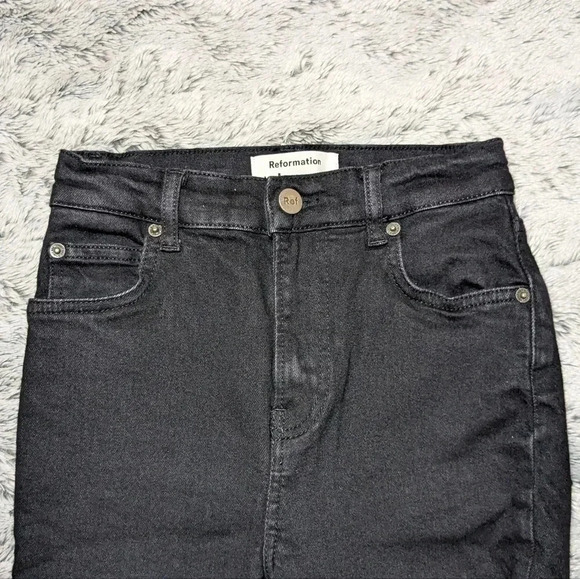 Reformation Black Skinny Jeans Size 25 - Picture 6 of 9